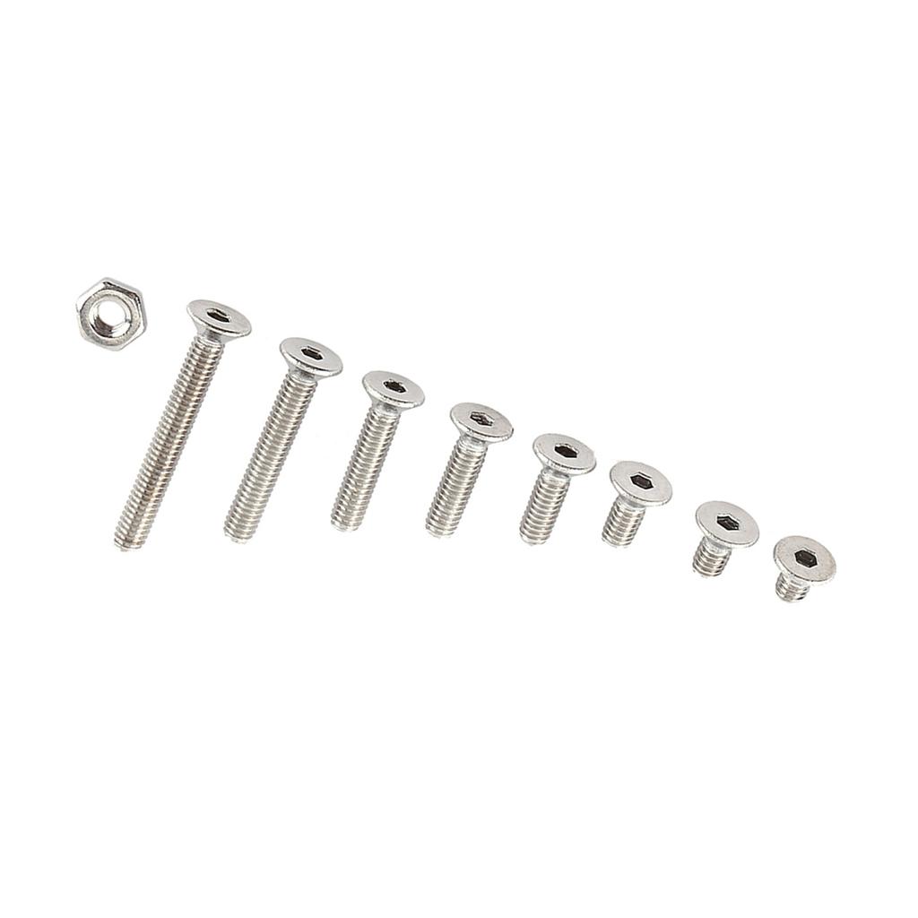 M2.5 A2 Stainless Steel Hex Socket Screws   With Hex Nuts Assortment Fasteners(  Head)