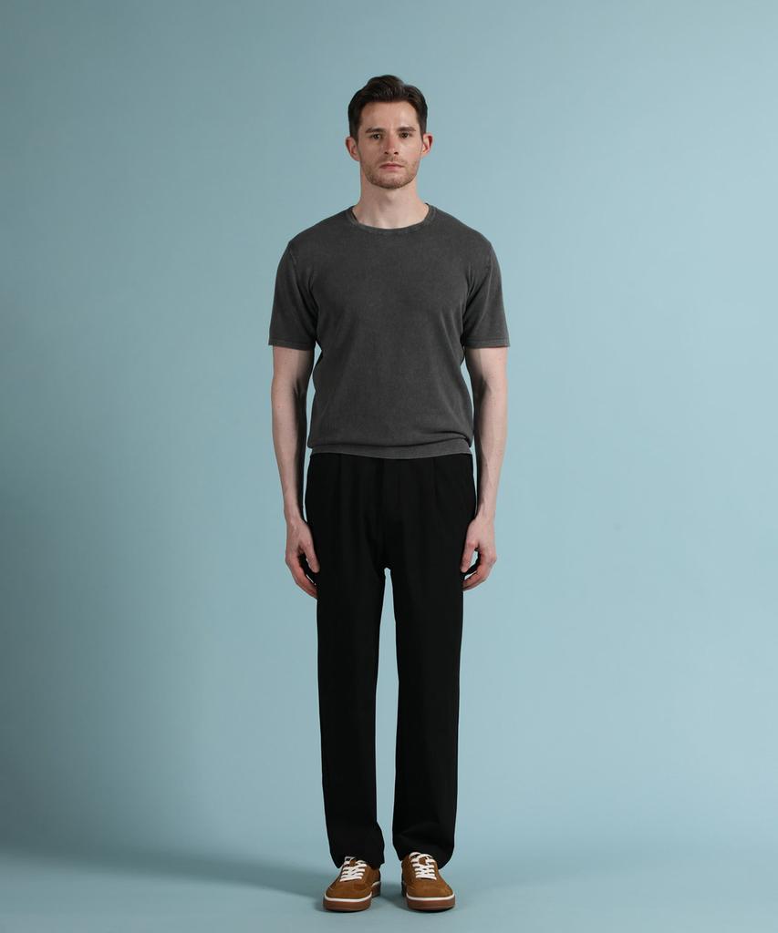 PANICALE Charcoal Vintage Washed Round Knit (Type B)