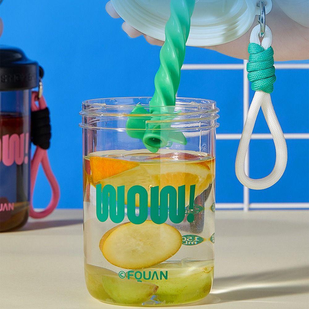 High Beauty Cute Straw Cup Leak-Proof Plastic Water Bottle Good-Look Summer Mixing Cup  Gift