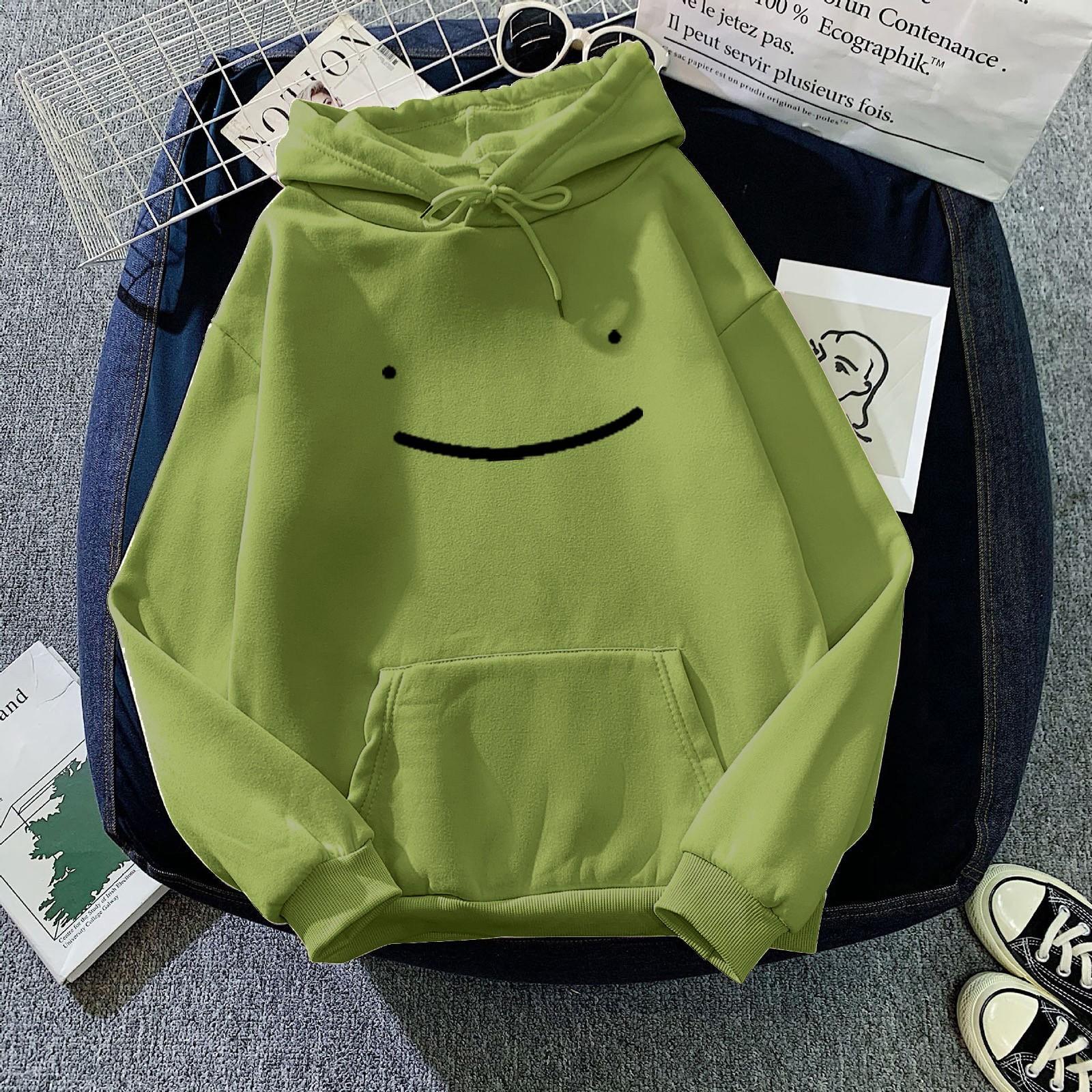 Женская модная повседневная толстовка с капюшоном и принтом свободные спортивные топы пуловер S зелёный 1450₽