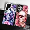 Floral Skull Flower Skeleton Shockproof Phone Case for Samsung Galaxy S26 Edge S25 Ultra S24 FE S23 Plus S21 Cover Anti Fall Fun