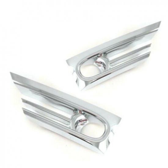 2X Chrome Front Fog Lamp Light Frame Cover Trim For Honda CR-V CRV -