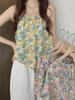Women's Floral Halter Neck Camisole - Summer 2025 Trendy Loose Design