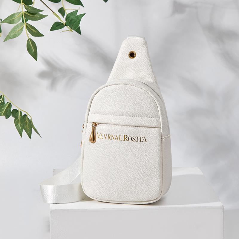 

Легкая роскошная уличная нагрудная сумка, популярная сумка через плечо, женская сумка, женская нагрудная сумка большой вместимости. белый