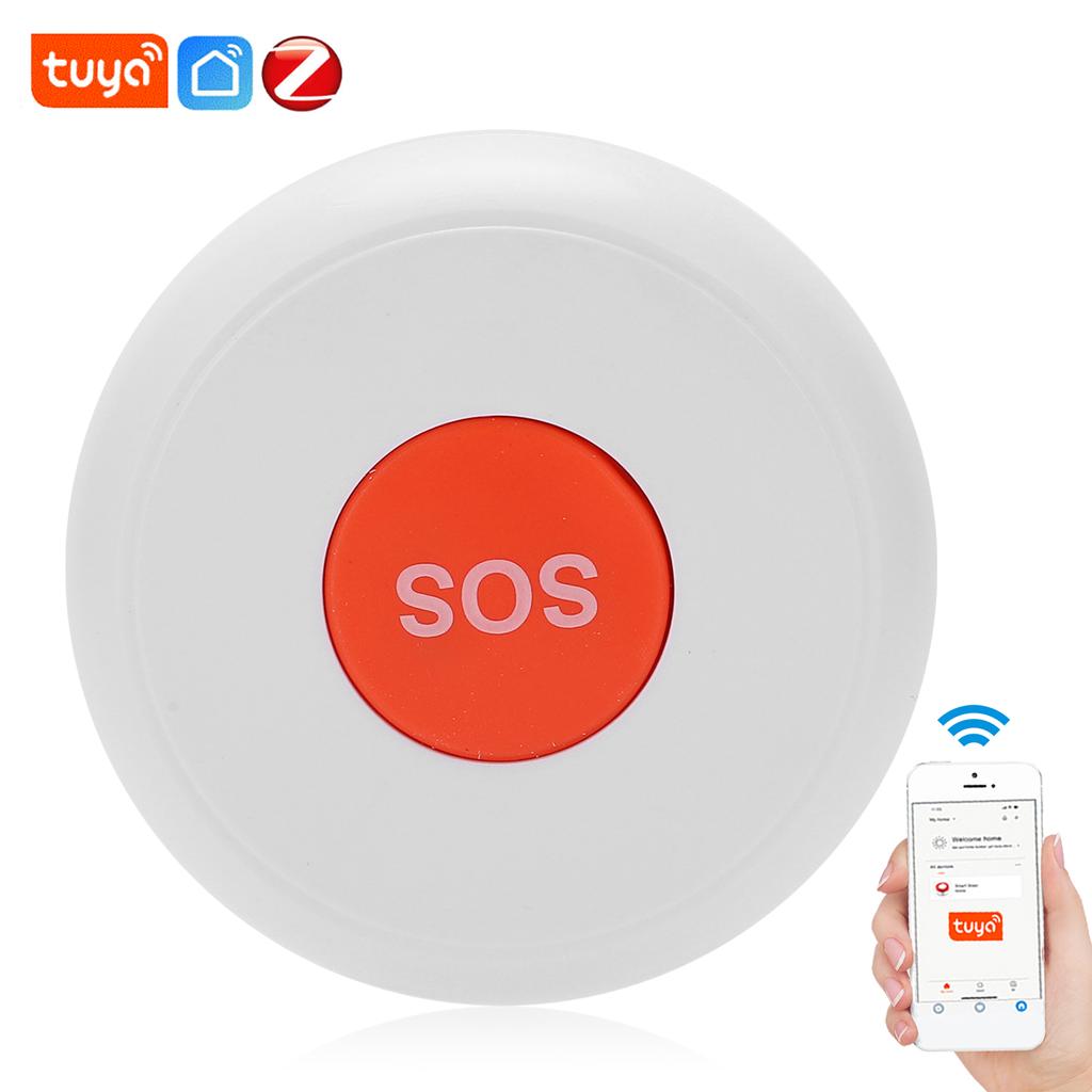 SOS Button Sensor ZigBee Elderly Alarm System with Lanyard for Tuya Guest Room Hospital