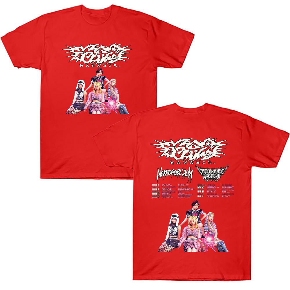 

Hanabie. 2026 Tour Tee Shirt Hanabie. Girl Group Metal Merch T Shirt Men Women Retro Cartoon Aesthetic T-shirt Casual Cotton Top XXL