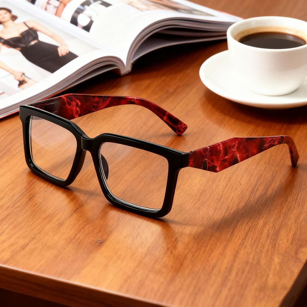 New Fashionable Square Reading Glasses Men Anti Blue Light Correction Eyeglass Women Prescription Eyewear +1.0 +1.5 +2.0 +2.5 +3