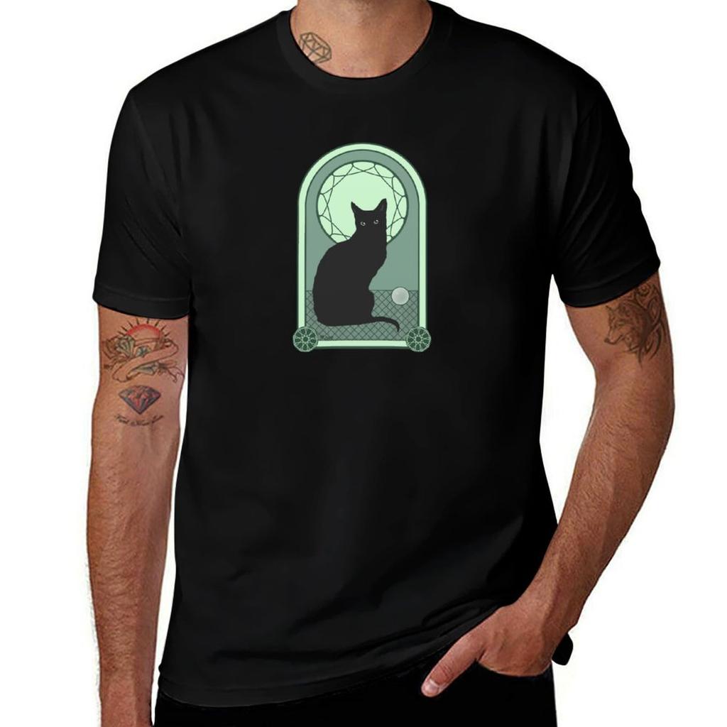 Black Cat Noveau 2 Tshirt Unisex Graphic T Shirt T Shirts For Unisex Cotton Soft Tshirt