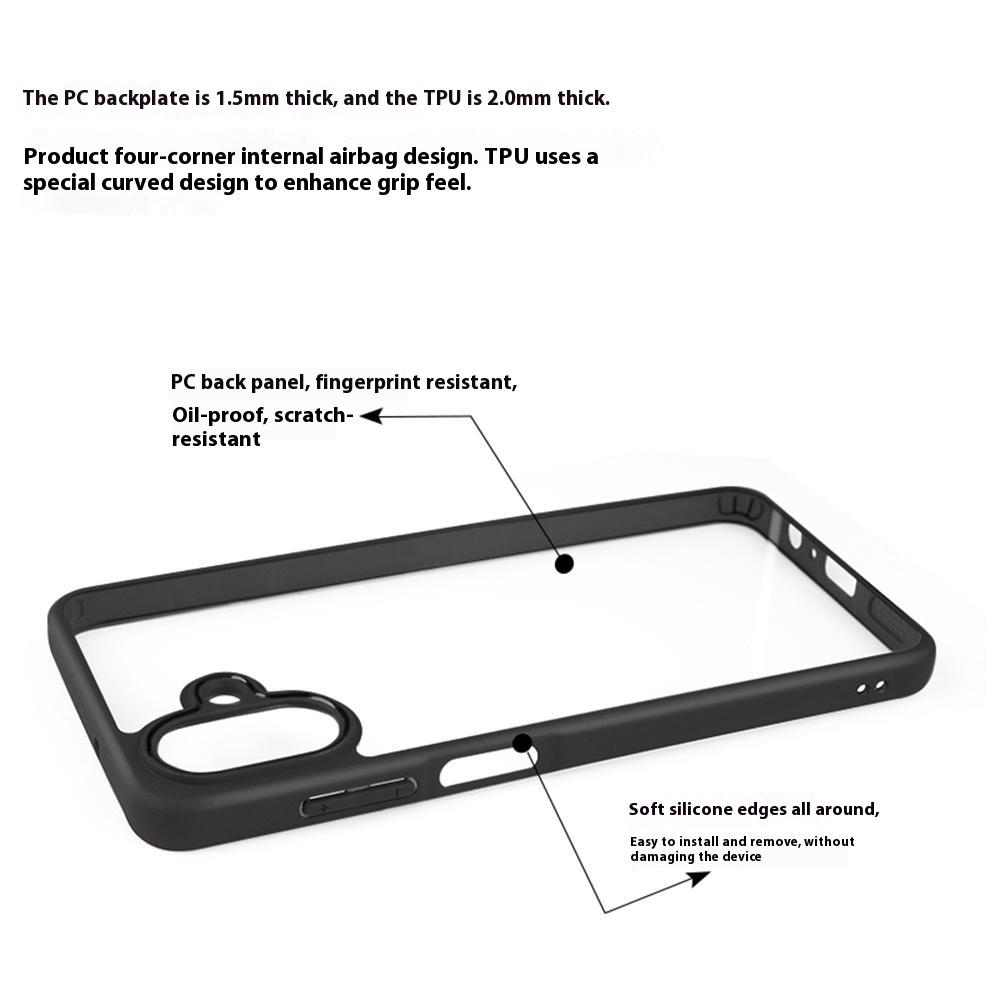 For Samsung Galaxy A07 4G Case Shockproof PC+TPU Clear Back Phone Cover