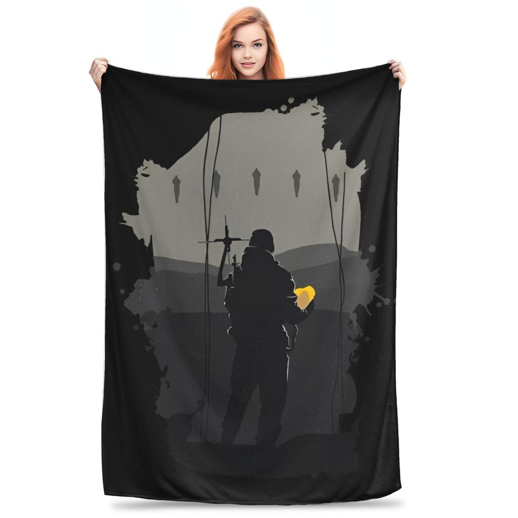 Bridge Baby on Board Wool Blanket Death Stranding Creative Throw Blanket for Bed Sofa Couch 125*100cm Rug Piece,