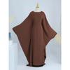 Ramadan Eid Weiche Crepe Khimar Batwing Abaya Dubai Islam Muslim Modest Afrikanische Kleider für Frauen Kaftan Kebaya Robe Femme Musulma