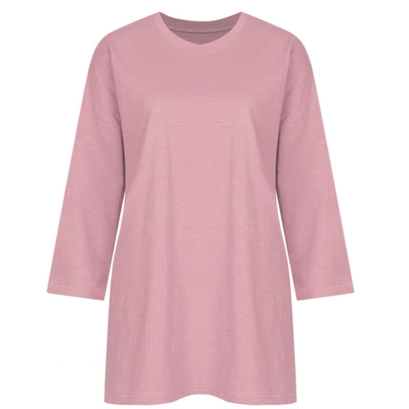Shop   Women Slub CoTTon 3 4 Sleeve T shirT Sora Dai Wsh 1112