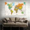 Decorative Hanging Picture Wall Poster World Map Classic Vintage Painting Home Decor for Teaching Living Room,Study