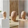 Testa di Manichino con Base Stand Finitura Legno Leggera per Rivenditori