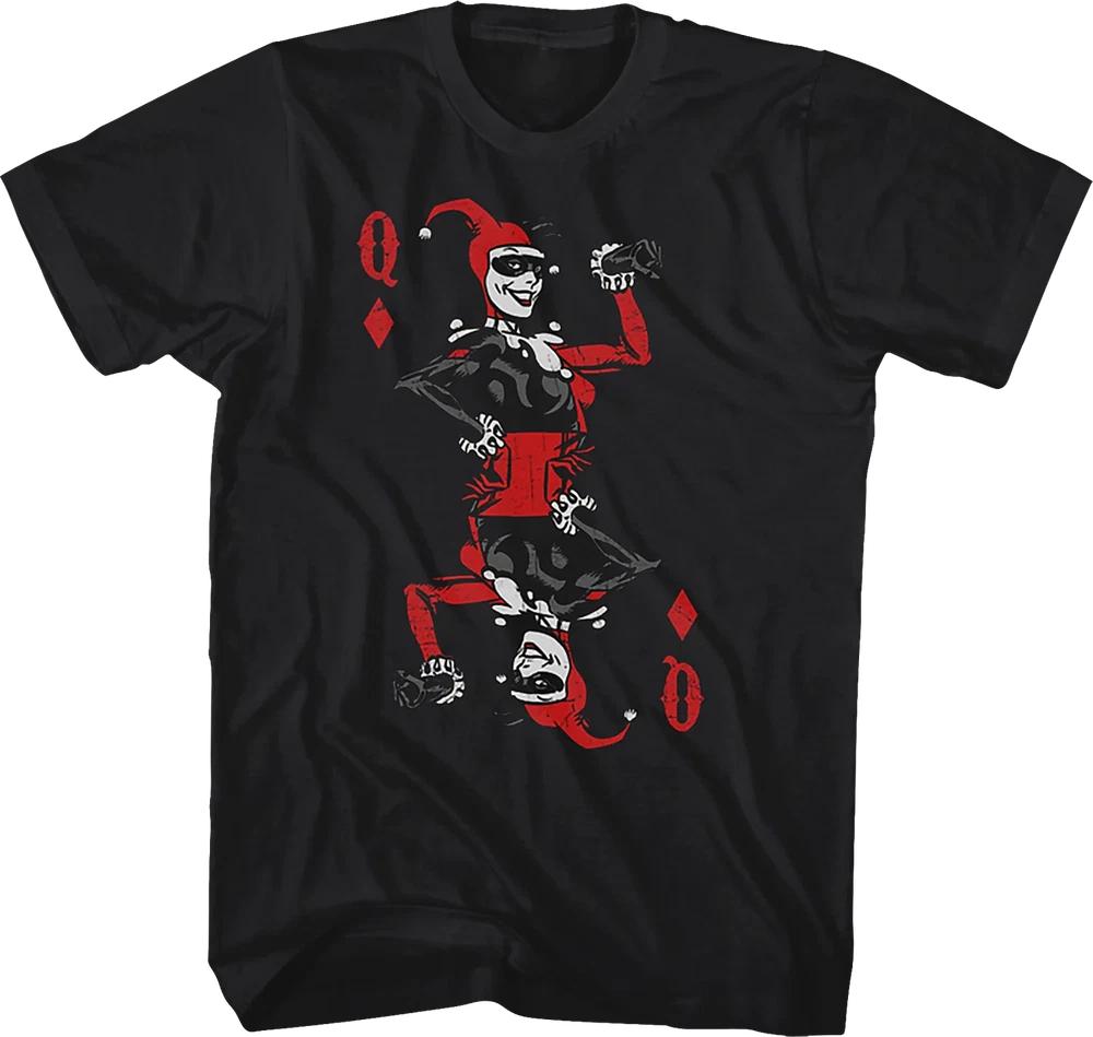 Comics Harley Quinn Playing Card Black TShirt S