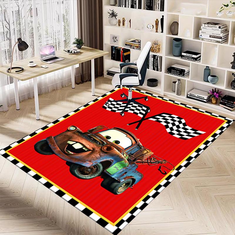 1pc Car Adventure Friendship Carpet for Playroom Bedroom Living Room Sofa Home Decor,kids Game Area Rug Non-slip Floor Mat Y72930