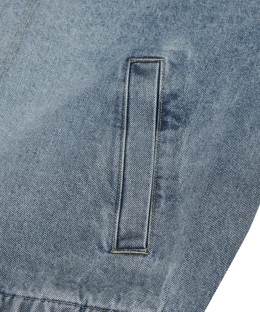 Standarderror 87-Stan118 [Classic] Florence Vintage Washed Minimal Denim Jacket Light Indigo