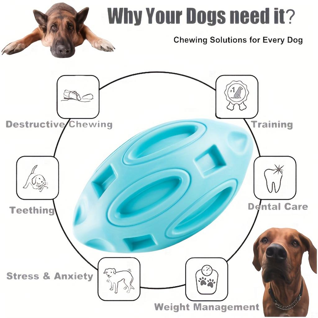 Durable TPR Dog Chew Toy with Squeaker Durable Dog Teething Toy for Small Medium Large Dogs Interactive Training Toy for Teeth Cleaning