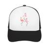 Tropical Flamingo Flock Line Art Mesh Baseball Cap Casual Hat Outdoor For Womens Unisex FeUnisex