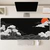 Extended Large Mouse Pad Red Moon and Waves Design Mousepad NonSlip Desk Mat Office Carpet Gaming Mats Tapis De Souris Xxl