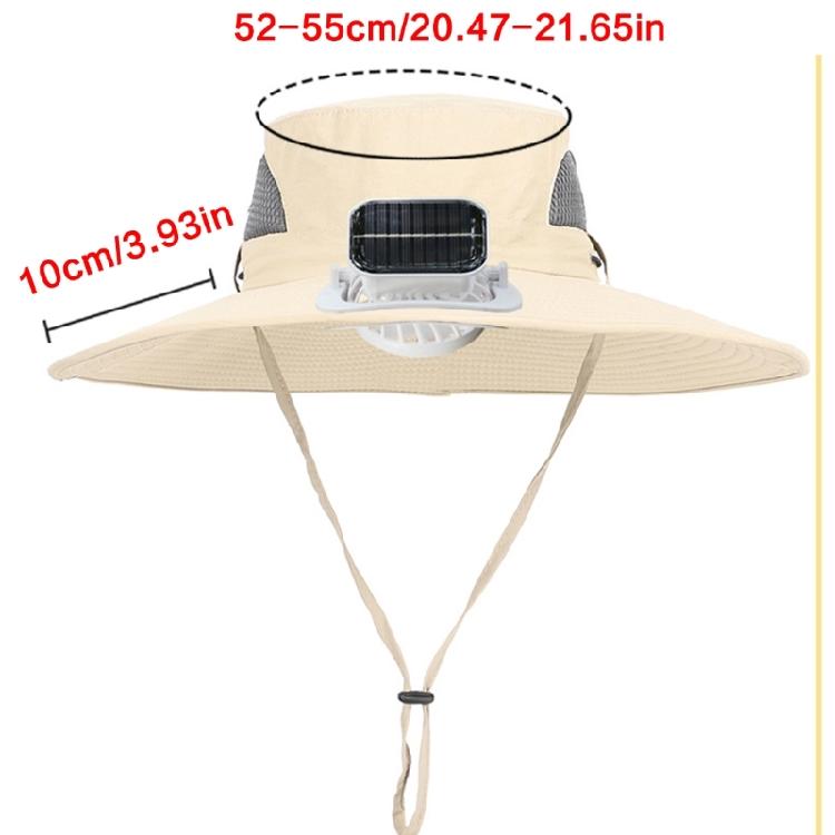 Adjustable Solar Powered Fishing Hat for Child Cooling Fan Hat Hiking Camping Large Brims Sun Caps Outdoor Trekking Caps