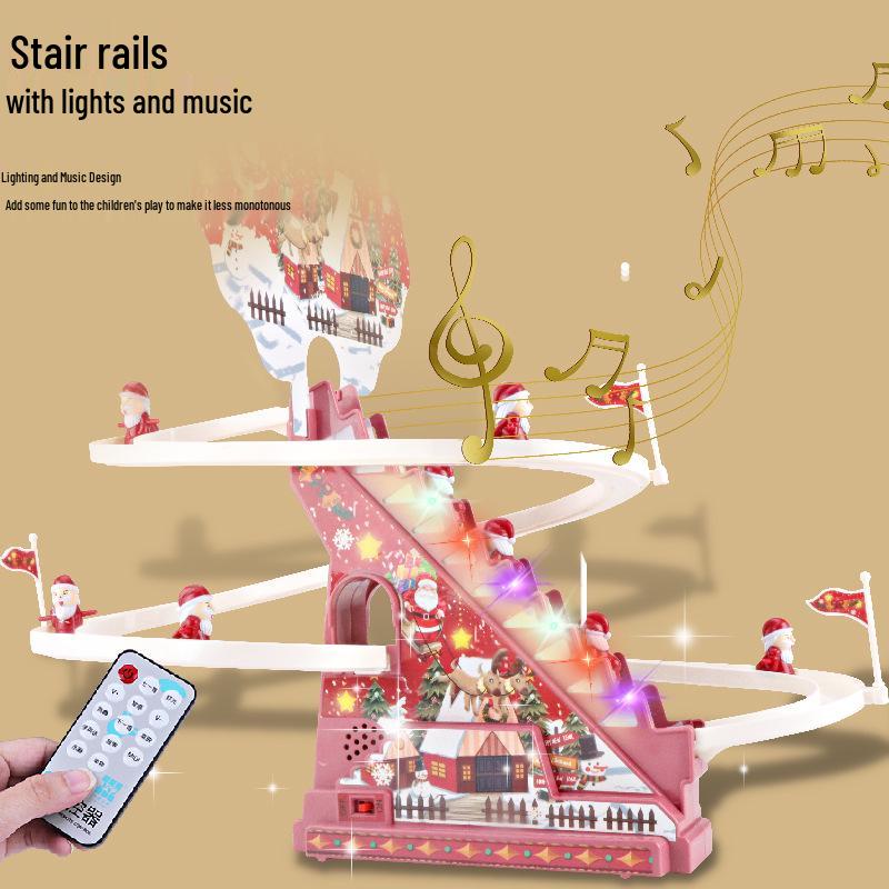 Weihnachts-Schiebebahnspielzeug zur Früherziehung - Elektrisches Lernspielzeug für Kinder