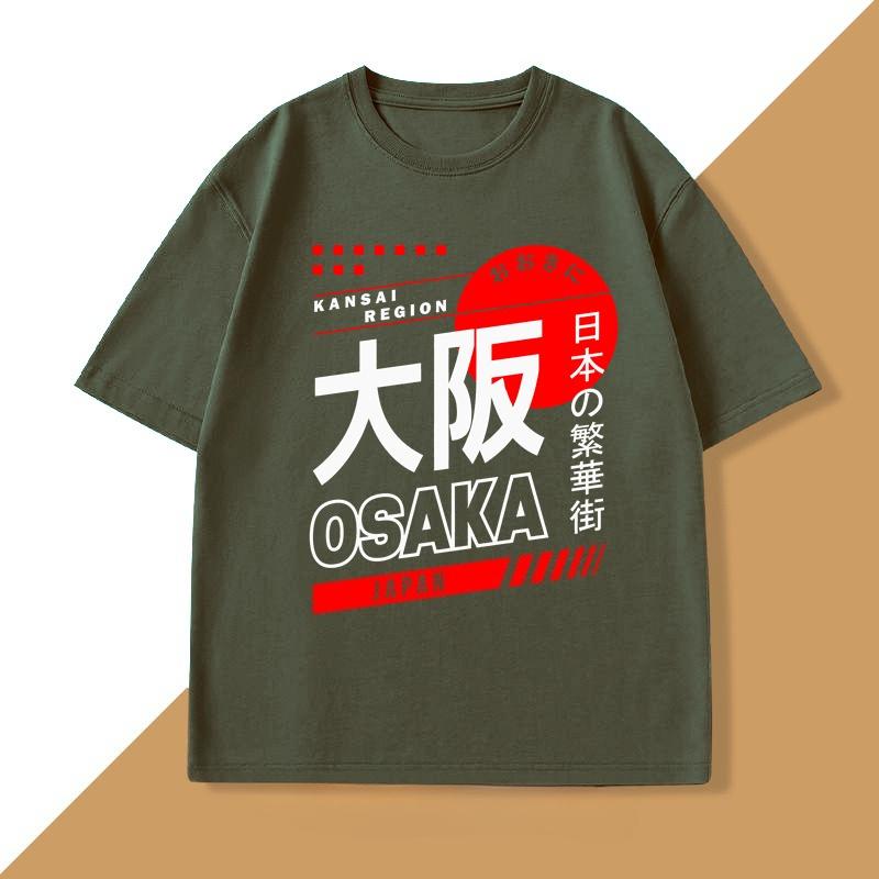 Japanese Style Osaka TShirt Vintage Street Wear Graphic T Shirts Cotton Short Sleeve Harajuku Tshirts WOMEN Clothing Top