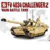 WW2 Army Tank Military MBT M1A2 Abrams FV 4034 Challenger-2 Cannon Chariot Sets Soldiers Building Blocks Toys for Boys
