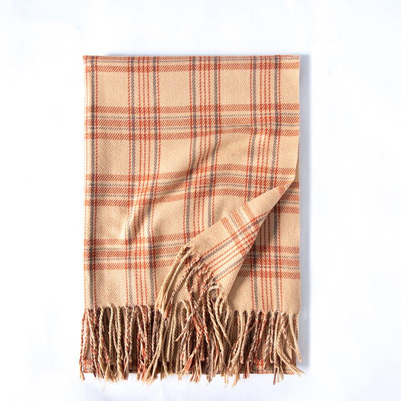 Scarf Stall Line Printing Imitation Cashmere Women's Scarf 2025 Autumn and Winter New Scarf