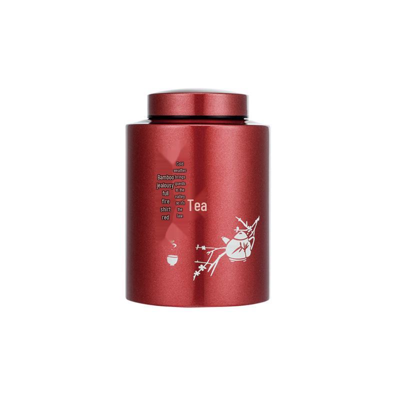 Stainless Steel Moisture-Proof Red Pu'er Tea Storage Canister