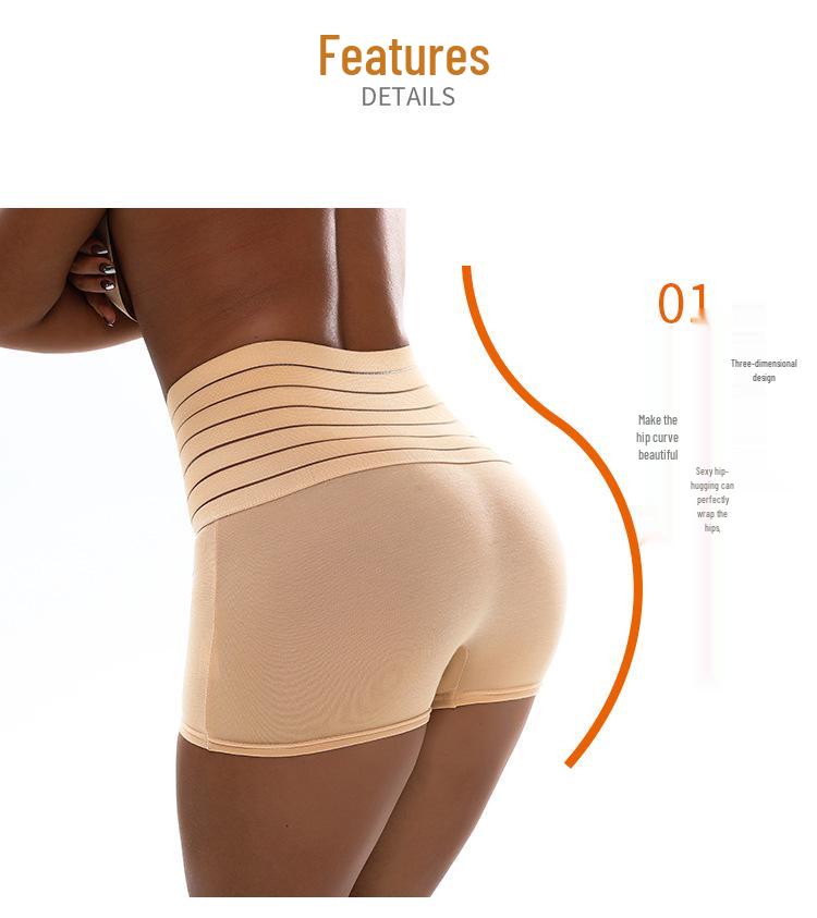High-Waisted Tummy Control Shaping Panties - Plus Size, Elastic, Hip-Lifting Safety Shorts