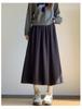 Autumn Winter 2025 High Waist Slimming A-line Long Skirt for Women