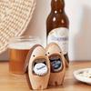 Solid Wood Shark-Shaped Beer Bottle Opener ,Cute Standing Desk Decor, Creative Manual Operation, Ideal for Kitchen and Dining Use, Beer Accessories