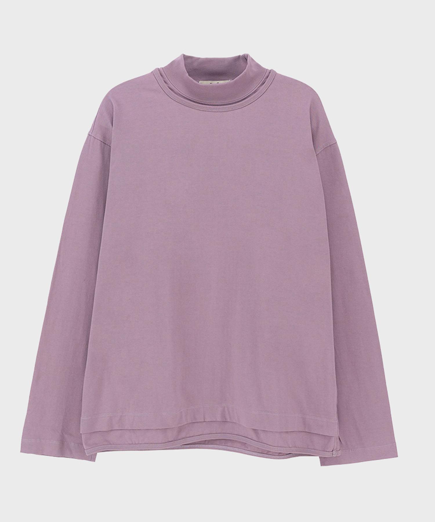 Pref Lilac Layerd Mock Neck Top L