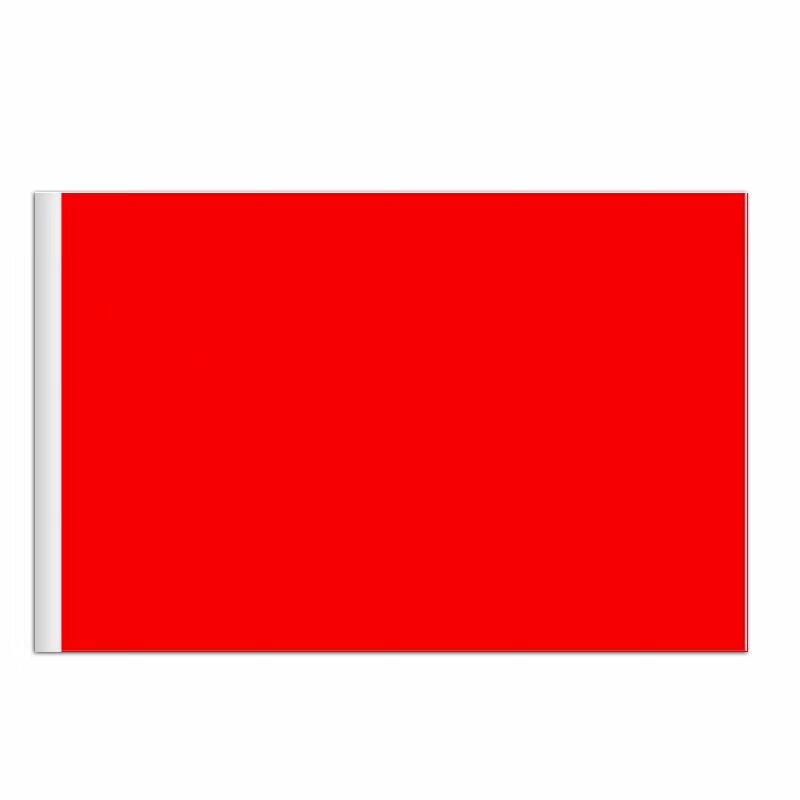 Blank Red Flag with Pole