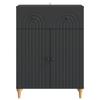 Sideboard Black 66 x 34.5 x 90 cm Particleboard