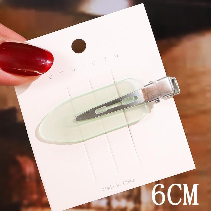 Trendy European & American Simple Duckbill Leaf Hair Clips - Seamless Bangs & Hairpins