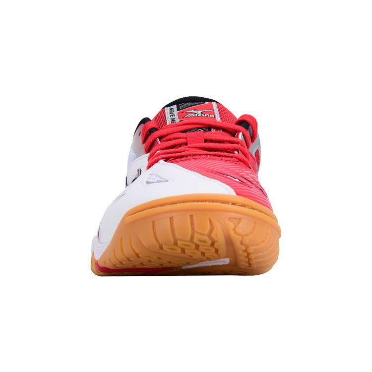 Mizuno Wave Medal 5 Protiskluzové Odolné Prodyšné Tréninkové Boty s Nízkým Svrškem Unisex Tenisky Bílé Červené 81GA151509