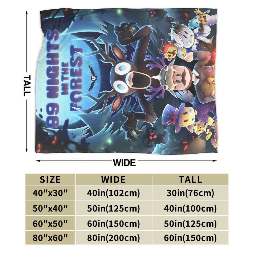 Horrorspiele 99 Nächte im Wald Decke Plüsch Lustige Warme Überwurfdecken für Stuhlbezug Sofa Sommer