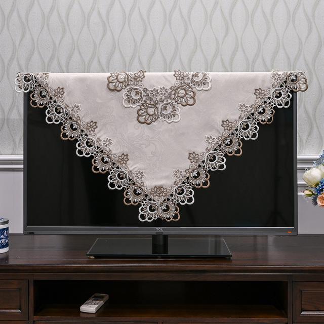 Tablecloth Square Table Cloth Yarn Embroidery Lace Table Cloths For Computer Table Cover Lcd Tv Towels Table Juppe Dust Cover