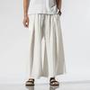 2026 Men Chinese Style Wide Leg Pants Man Traditional Baggy Draped Pants Male Hanfu Harajuku Oversized Trousers Man Black Pants