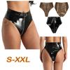 Dame Wet Look Latex Truser PVC Lær Latex Shorts Sexy Undertøy Glidelås i Skritt Truser Erotisk Sexy Undertøy Truser Klubbtøy