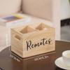 Wooden Compartment Storage Box Living Room Remote Control Storage Wooden Box, Desktop Organizer Box, Kitchen Cutlery Storage Box