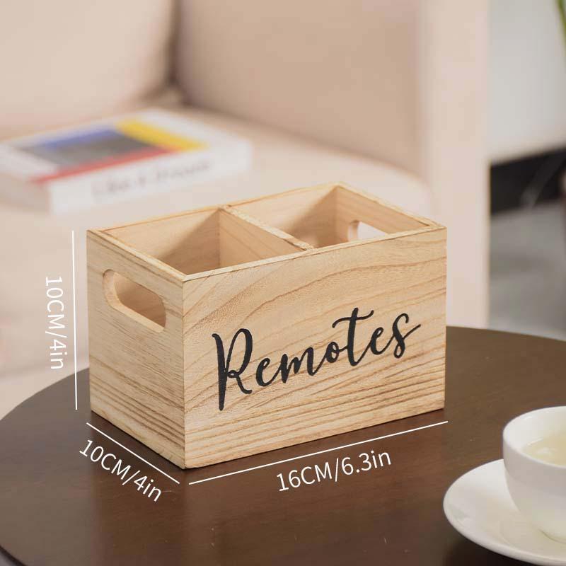 Wooden Compartment Storage Box Living Room Remote Control Storage Wooden Box, Desktop Organizer Box, Kitchen Cutlery Storage Box