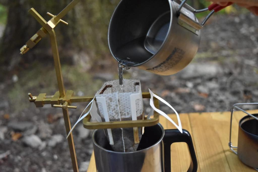 KALUGII Driclip Titanium Caseless Coffee Drip Skitter Titanium Mug 1st-T Spout, Minimalist, Ultra-Lightweight,