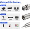 Xiatiaosann XLR Male to 3.5mm Male TRS Adapter & XLR Female to 3.5mm Male TRS Adapter, XLR to 1/8 Stereo Plug for Microphone, Audio (2-Pack)