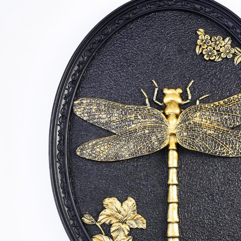 Plastic Insect Wall Plaque with Deep Relief Nature Forms for Interior Wall Display or Decorative Shelf Placement