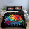 Vibrant Basketball Art Decor Set Kid'S And Adults' Bedroom Decor, Exquisite Three-Piece Bedding Set Gift