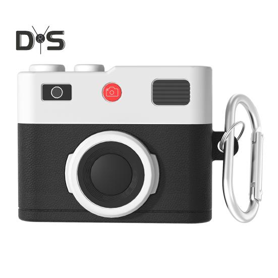 Headphone Case Protective Cover Shockproof Impact Resistant Retro 3D Camera Protective Silicone Skin Cover for AirPods 4