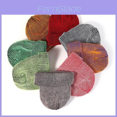 Gestrickte Wintermütze für Damen und Herren aus Acrylmaterial mit Ohrenschutz für den Außenbereich, hält warm